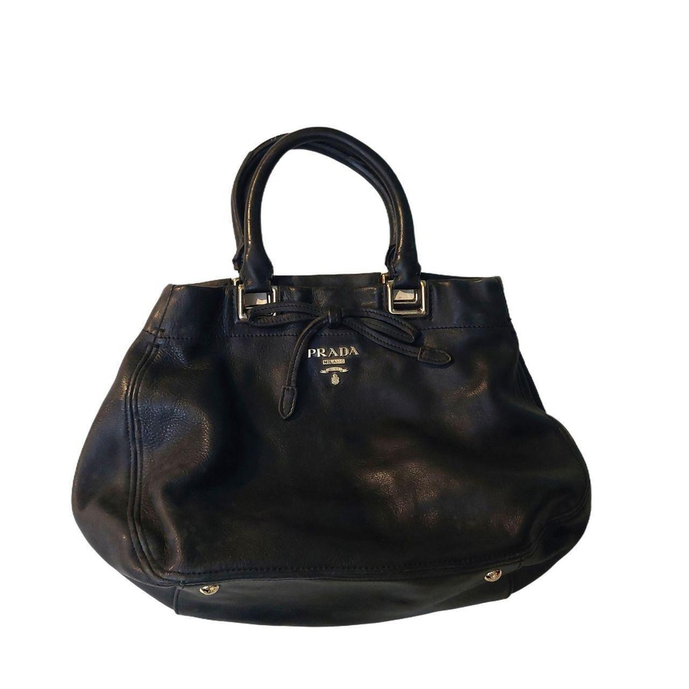 Vintage Prada Black Leather Handbag